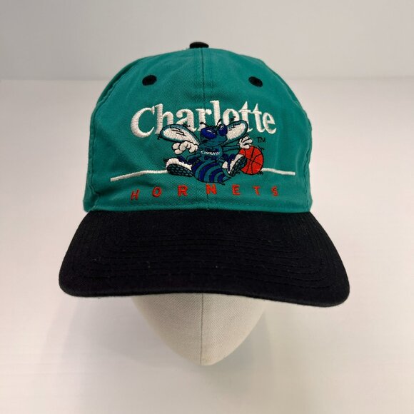 Vintage Charlotte Hornets Hat Men Snap Back Spell Out Retro Street Hype Core Cap